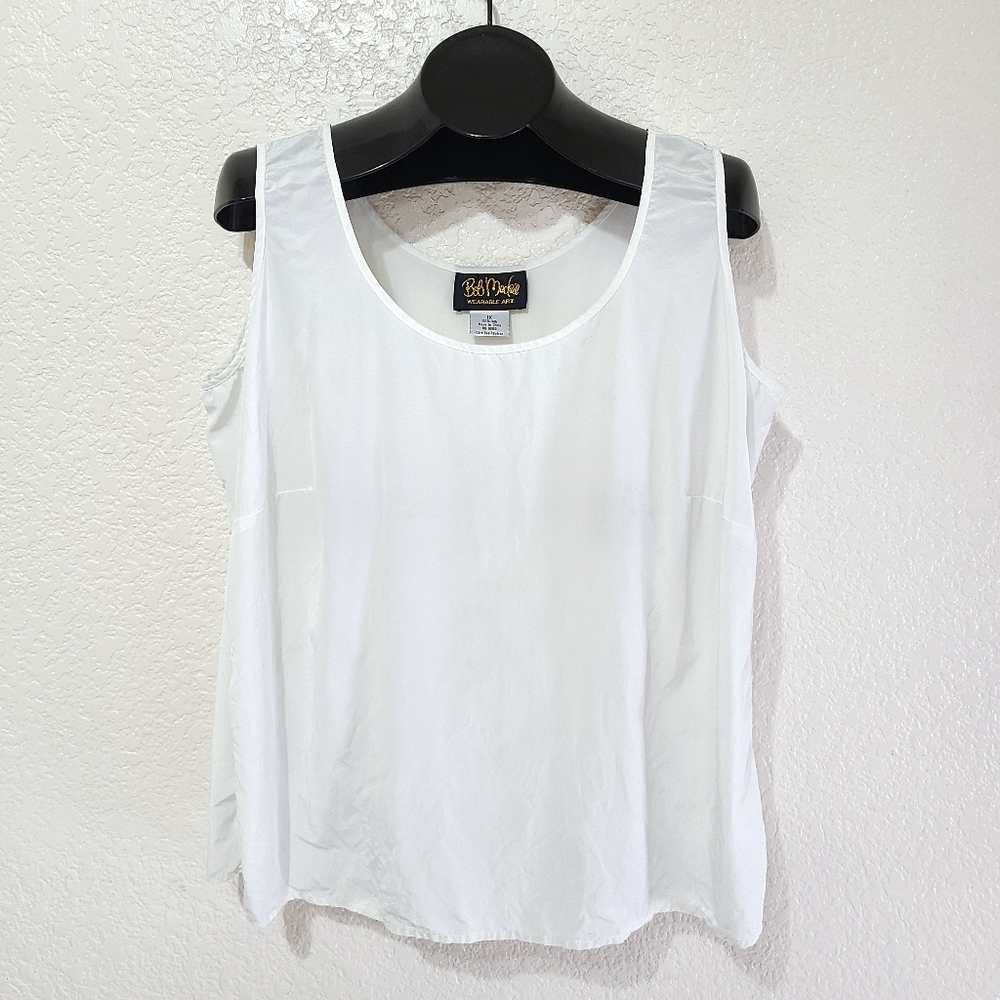 Vintagw Bob Mackie See Through White Silk Tank Top
